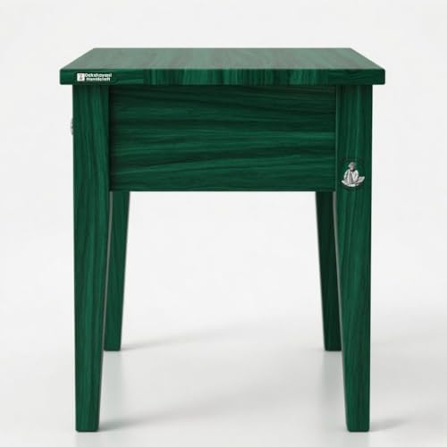 Image of Sheesham Wood Allure Bedside Table for Bedroom & Living Room | Solid Wood Nightstand with Storage Drawer and Open Shelf | Modern End Table