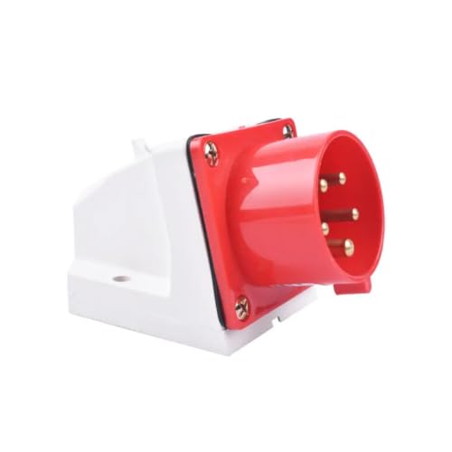 Base de enchufe industrial IP44 de pared 3P 16A trifásico resistente 8