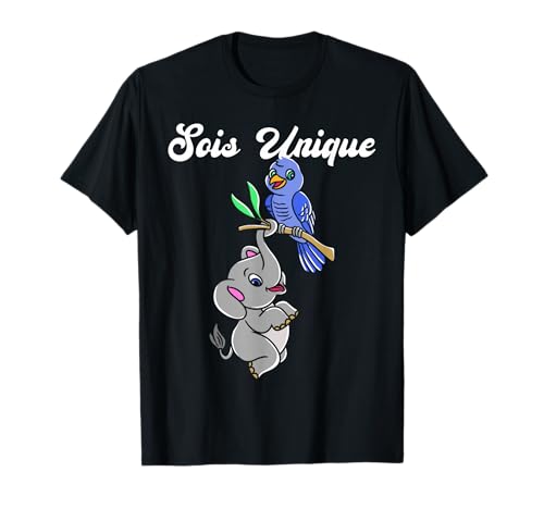 Elephant Sois Unique Humour Animal Savane Homme Femme Cadeau T-Shirt
