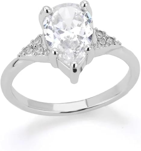 Bague goutte d'eau pour femmes et hommes en acier poli de style classique