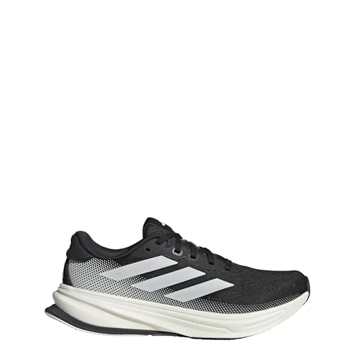 adidas Women's Supernova Rise 2 Running Shoes Sneaker, Black/Zero Metallic/Crystal White, 7