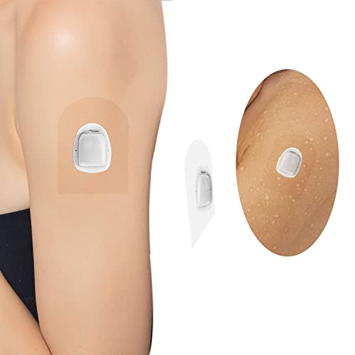 GTAGKOMMEN 40 Stück Pflaster füt Omnipod, wasserdicht & transparent Überpflaster für Omnipod Sensor, atmungsaktiv hautfreundlich und selbstklebendes Patch mit Loch Cover