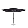 VONROC Parasol Rosolina 280x280cm – Stokparasol kantelbaar – UPF 50+ doek – Antraciet/Zwart – Excl. voet