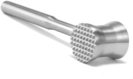Aihomo Meat Tenderiser Mallet & Hammer - 304 Stainless Steel - Dual-Side Heavy Duty One-Piece Design for Beef, Chicken, Conch, Veal, Sunday Roasts - Dishwasher Safe & Ergonomic Design