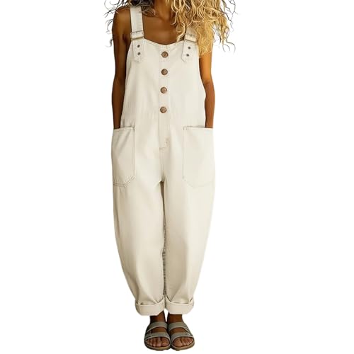 Generico Salopette Donna Premaman Vintage - Tuta Jumpsuit Denim Elegante