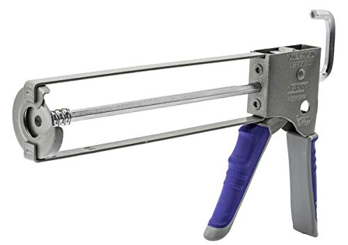 Newborn 940-GTD Drip-Free Smooth Hex Rod Parallel Frame Caulking Gun with Gator Trigger Comfort Grip, 1/10 Gallon Cartridge, 10:1 Thrust Ratio