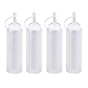 BESTonZON Knijpfles, Knijp Kruidingsfles, Kruidendispensers, Knijpfles met Cap, Salade Dressing Fles voor Keukenkruiden…