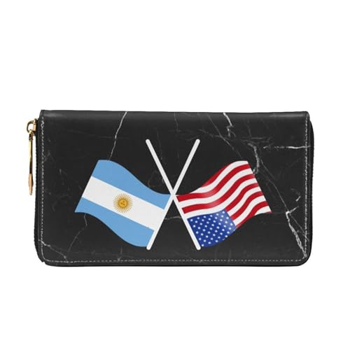 American And Argentina Flag Wallet Card Bag3