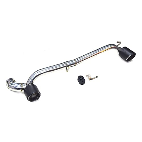 Silenciador de acero inoxidable y carbono para doble escape de coche
