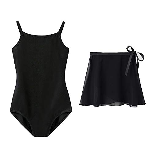 STELLE Girls Camisole Ballet Leotard with Separated Skirt (7-8 Years, Ballet Pink)