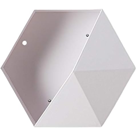 Qiekenao Hexagonal Wall Shelf, Creative Combination Geometric Hexagonal Storage Shelf Simple Geometric Wall Floating Shelf Cover