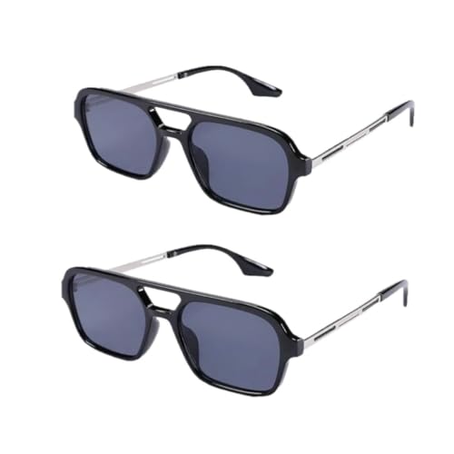 Retro Black Unisex Sunglasses 2-pack2