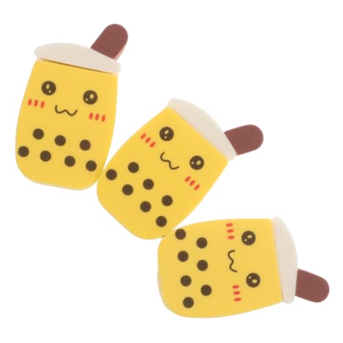 VALICLUD 3pezzi Spugnette per Trucco Adorabili Spugnette per Fondotinta e Correttore Design Tazza da Tè al Latte Multiuso per Cipria Applicazione Asciutta e Bagnata