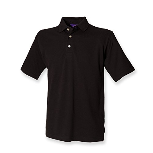 Polo homme noir Henbury manches courtes en taille M