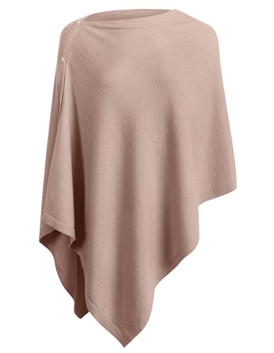 PULI Women's Versatile Knitted Shawls Scarf Poncho Sweater with Buttons Lightweight Spring Summer...