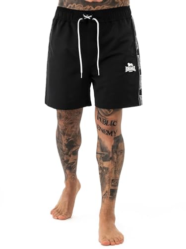 Short de bain noir Lonsdale London Kirbuster pour homme