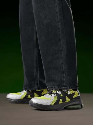Image of The Souled Store Urban Blaze: Green Lab Sneakers - Metallic PU & Mesh Upper | Samurai PU Insole | Lightweight EVA Midsole | Men's Stylish Low Top Sneakers