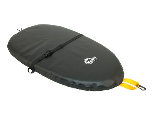 Kayak Cockpit Drape Cover Ajustable Con Gancho Para Kayak Exterior Interior Negro S