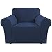 Sofa Cover Stretching Skid Resistance Slipcover / Furniture Covers for Sofa Chair, Thick and Durable Soft Spandex Lycra Jacquard Couch Cover, Form Fitted Chair Slipcover(Armchair 32"-48", Navy)