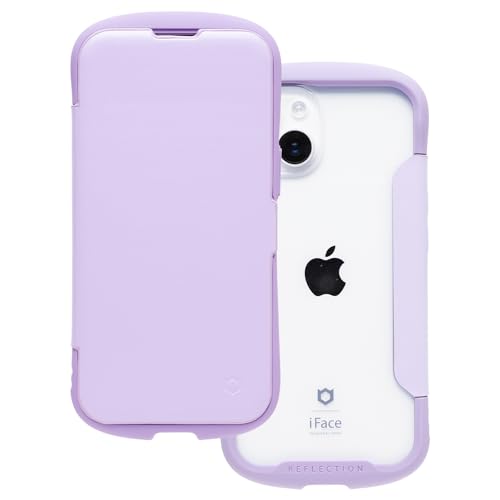 iFace Reflection iPhone 14/13 ケース 手帳型 クリアケース (パープル)【 アイフェイス スマホケース 耐衝撃 iPhone13 アイフォン14 アイフォン13 手帳 ダイアリーケース カード収納 ポリカーボネート 】