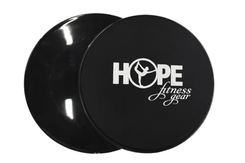 Hope Fitness Gear Core Gliders, Full-Body Workout Sliders for Abs, Core, Arms & Legs, Compatible with Any Surface, Home & Gym Exercise Equipment, Strength Training, Bodyweight Workouts & Travel