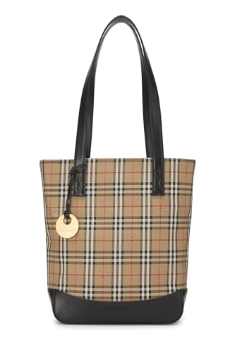 Pre-Loved Haymarket Check Pocket Shoulder Bag, Black