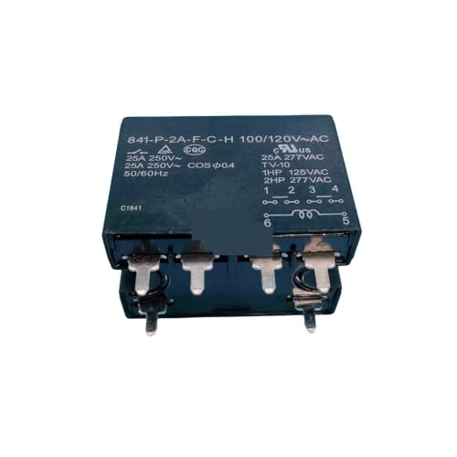 Relé electromecánico de 6 pines 841-P-2A-CH 12VDC 25A para placas de circuito 2