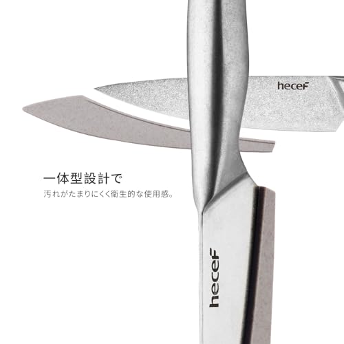 hecef Vintage Style Kitchen Knife Sets,Scratch Resistant Camping Matte Knives with 5 Slots Recycled Oxford Cloth Knife Roll Bag & Covers,Stonewashed High Carbon Stainless Steel Blades & Hollow Handle - Image 4