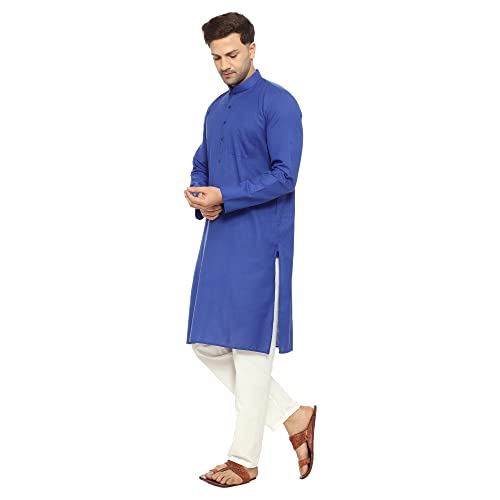 Image of ITOS365 Men Cotton Blend Kurta Pyjama Set Party Fashion Regular Ethinic Wear Indian Dress Gift for Men