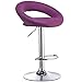 Regulowany obrotowy stołek barowy, sztuczna skóra gazowa podnośnik śniadanie krzesło kuchenne (kolor: Fioletowy)
