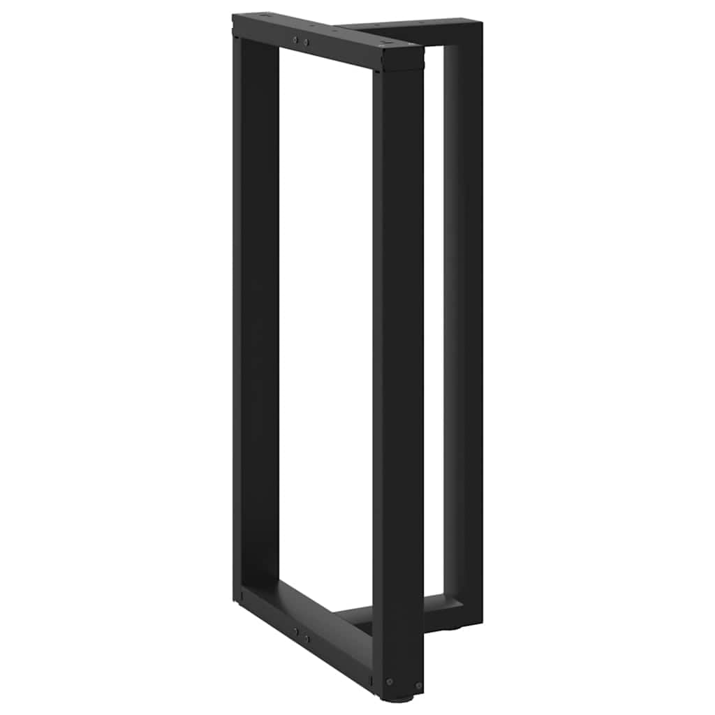 Patas de mesa modernas para tableros de mesa individuales: 2 patas de mesa de bar en forma de T con recubrimiento en polvo estables de acero en negro con patas de nivelación ajustables