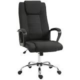 Vinsetto Sedia da Ufficio Ergonomica Girevole, Sedile Largo, Nero