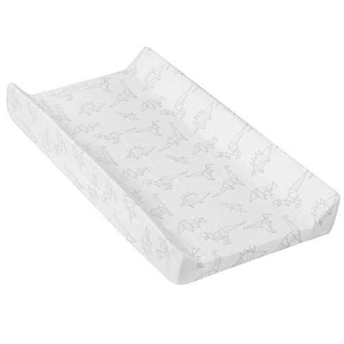 Andi Mae Changing Pad Cover - Grey Dinosaurs -100% Jersey Cotton - Fits Standard Changing Pads #TOP6