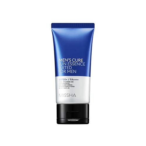 MISSHA Men's Cure Sun Essence Suited For Men SPF50+/PA++++ / �~�V�� �����Y�L���A �T�� �G�b�Z���X �X�[�e�B�h �t�H�[���� 50ml