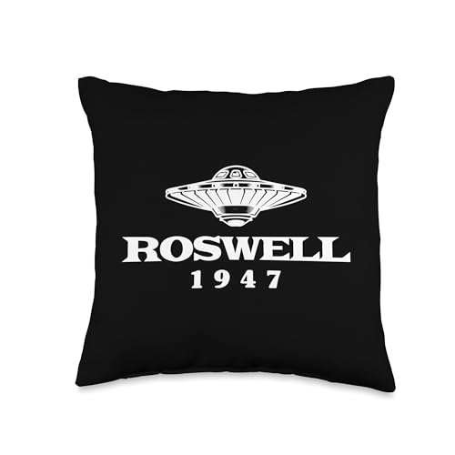Roswell Incident 1947 UFO Alien Experience Conspiracy Fan Throw Pillow -  merch_template, J4T9HSSAH6VUS_16X16