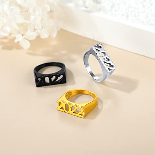 Custom4U Personalized Initial Signet Engraved Ring for Mens - image 9