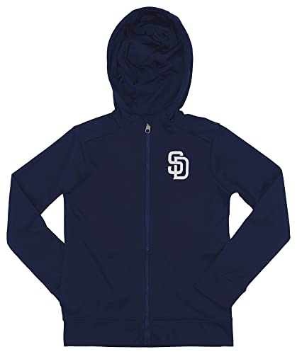 Outerstuff MLB Little Boys Kids (4-7) Performance Full Zip Hoodie, San Diego Padres, Large 7
