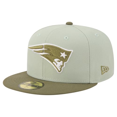 New Era Men's Light Green/Olive New England Patriots Color Pack 59FIFTY Fitted Hat