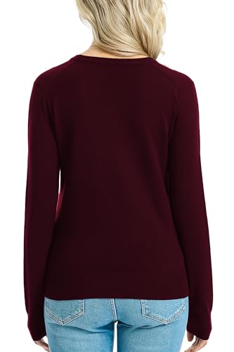 Image of QUALFORT Women's Sweaters Long Sleeve Soft Lightweight Basic Knitted Pullover Sweater