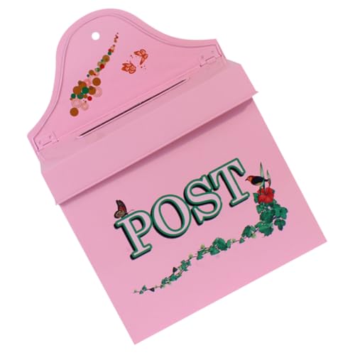 DOITOOL Mailbox de Estilo Rústico Vintage Metálico y Grande para Exterior con Doble Tapa para Cartas y Objetos Voluminosos Montaje Mural Fácil para Decoración de Granja y Hogar