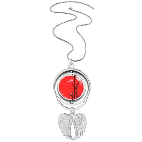 Collier ailes d'ange japonaises rouge noir : un bijou unique pour briser la monotonie