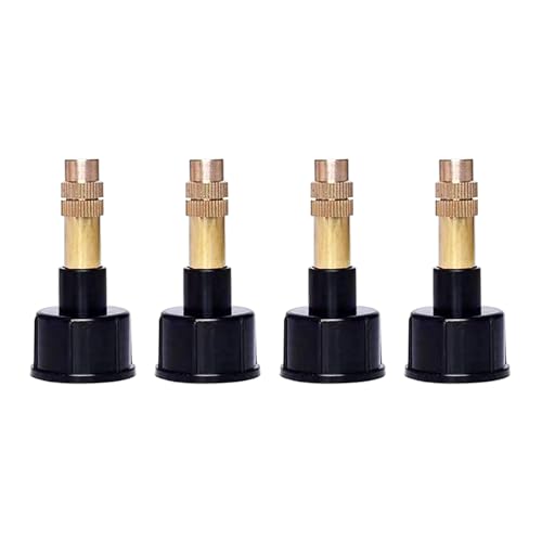 4 Piece Garden Pump Sprayer Nozzle,Brass Spray Nozzle Garden Sprayer Nozzle Replacement 20mm/0.78" ID Thread Mount Head for 0.2-0.4 Gallon Hand-Held Pressure Water Sprayer Bottle,Black