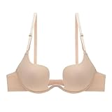 Damen Casual Weste BH Rücken BHS Sexy Wireless Strappy Cut Sport for mit Stillen(Natural,70B)