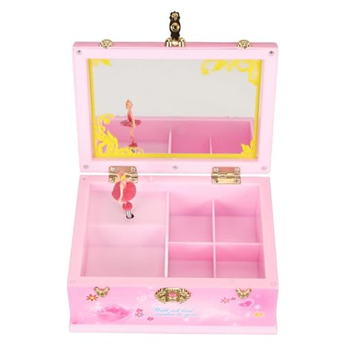 Zqkimzi Music Jewelry Boxes for Girls, Earrings Organizer Music Box, Ballerina Music Jewelry Box, Musical Jewelry Box for Kids, Birthday Gift Musical Jewelry Box With Ballerina for Girls