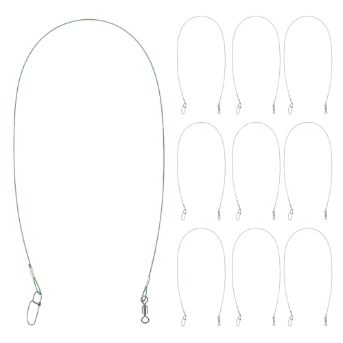 FRCOLOR alambres líderes de pesca 150 lb 50 cm acero inoxidable miniatura 1