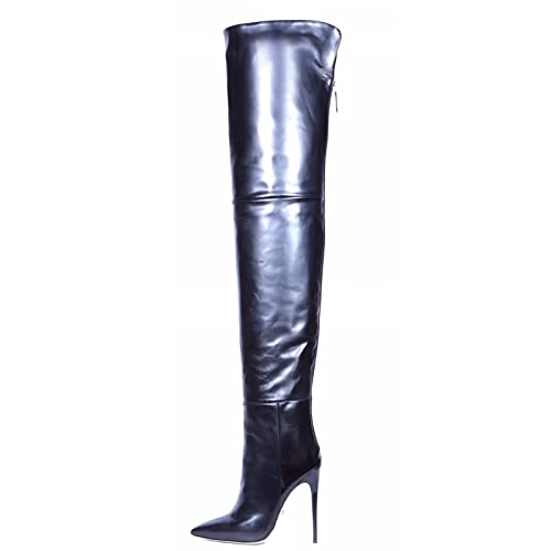 Bottes bout pointu 11cm anti-fatigue pour jambes galbées, talons hauts de discothèque