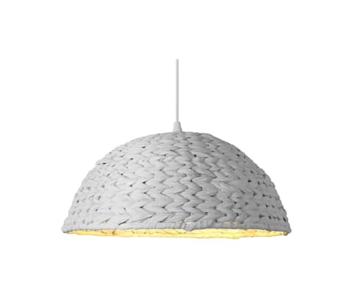 Chandelier industriel vintage en rotin avec fil de 47,28 pouces ajustable