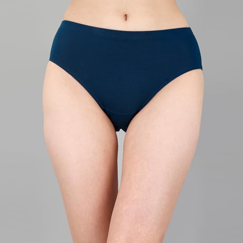 Image of SOIE Women High Rise Full Coverage Solid Colour Cotton Stretch Hipster Panty (Pack of 3)