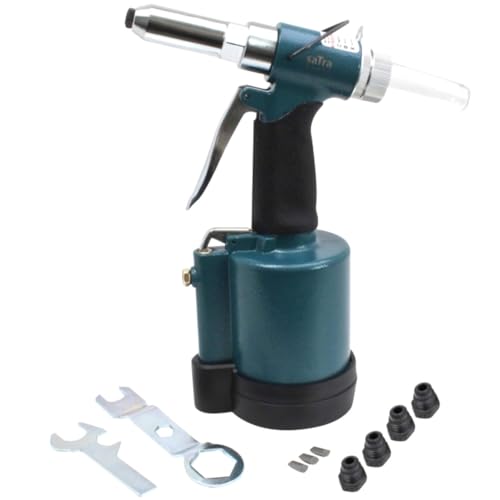 Remachadora Neumática de Aire Comprimido hasta 6,4 mm – Cuerpo Metálico Profesional – Alta Potencia y Precisión – Para Remaches de Aluminio, Acero e Inoxidable – SIO