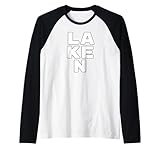 Laken Personalized Retro Girls Custom Laken Name Camiseta Manga Raglan
